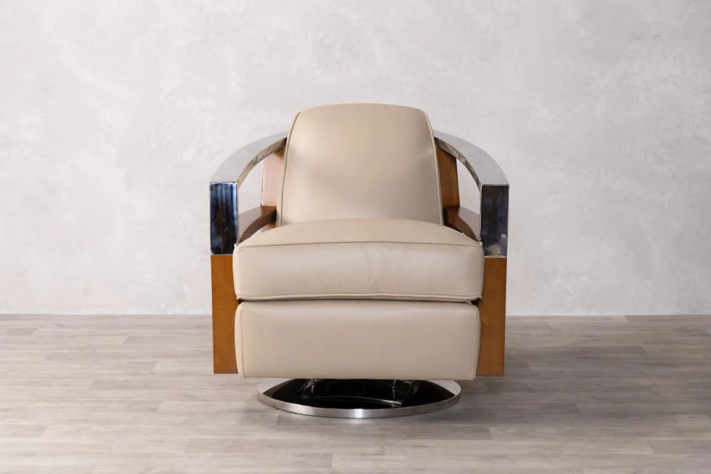 Carter Leather Swivel Chair - Image 12