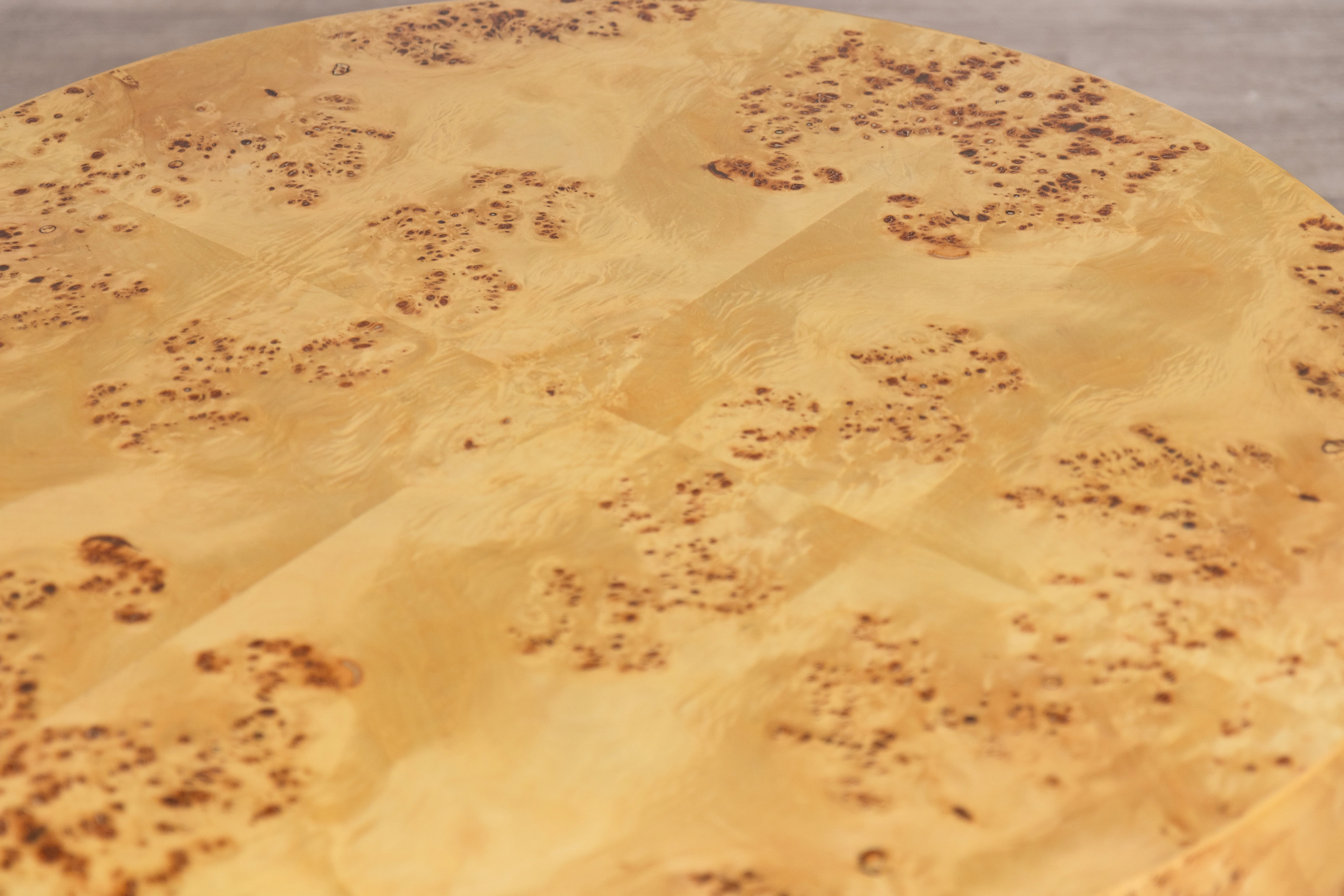 Casa Burl Wood Veneer Round Coffee Table - Image 7