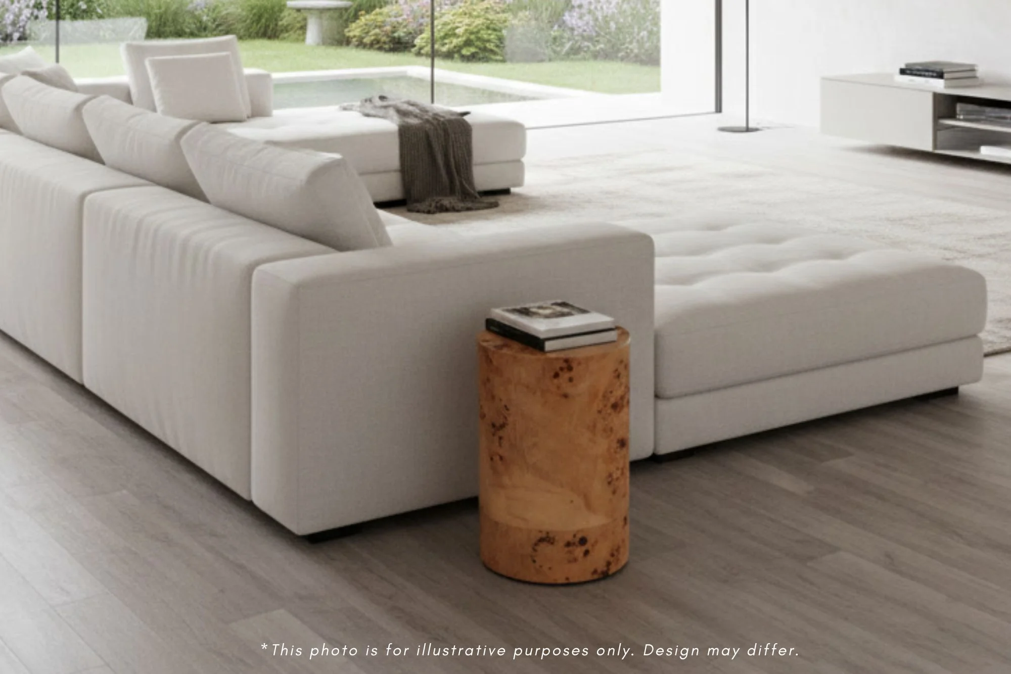 Casa Burl Wood Veneer Side Table - Image 8