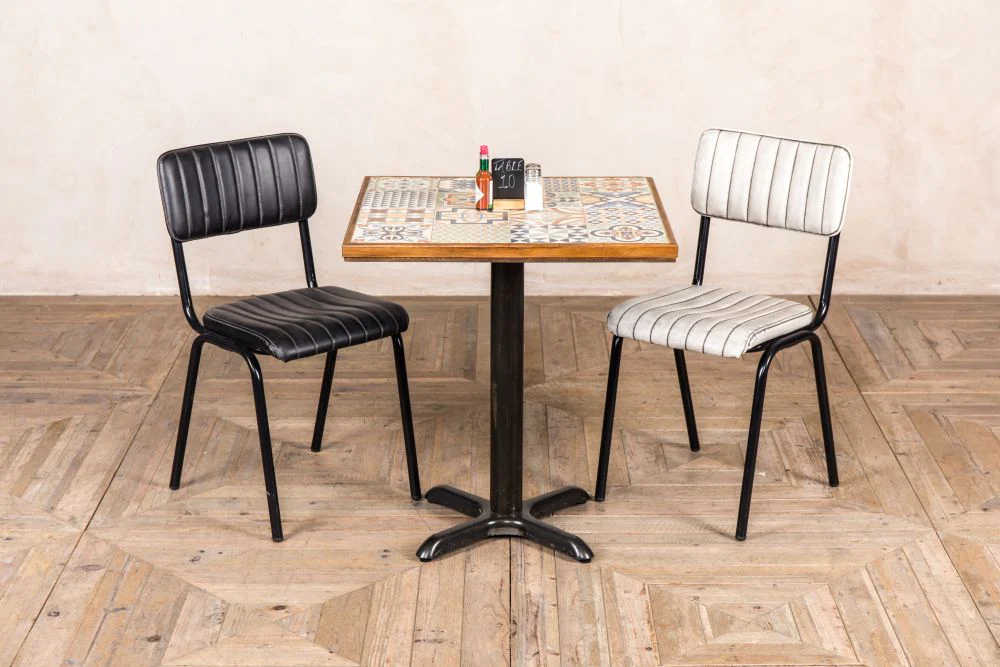Ceramic Top Four Prong Base Restaurant Dining Table - Image 2