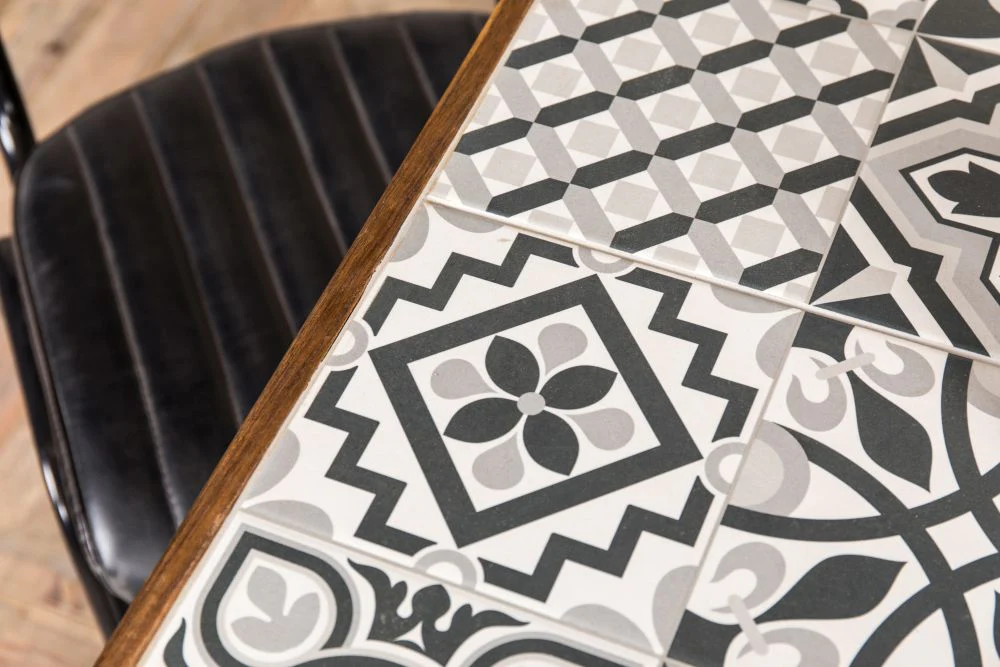 Ceramic Top Four Prong Base Restaurant Dining Table - Image 3