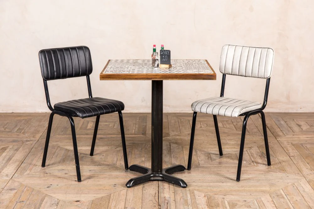 Ceramic Top Four Prong Base Restaurant Dining Table - Image 7