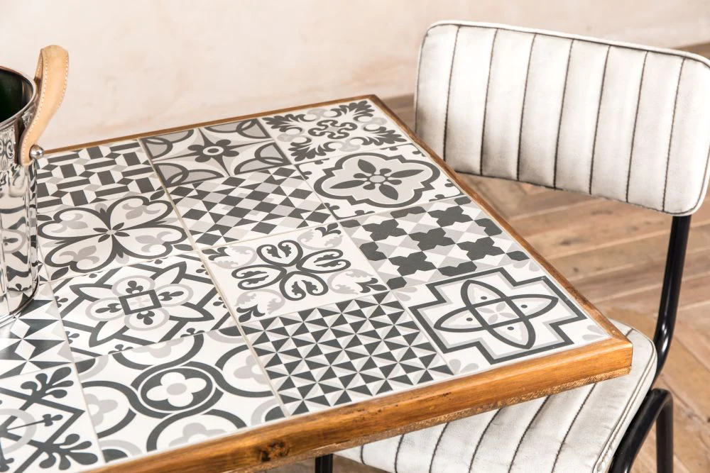 Ceramic Top Four Prong Base Restaurant Dining Table - Image 9