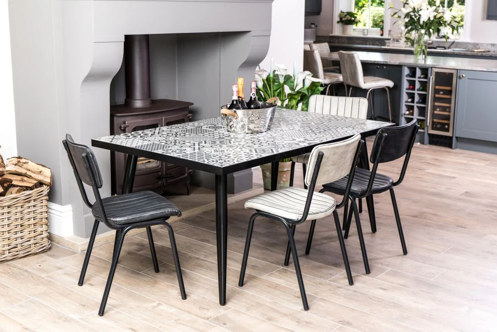 Ceramic Top Table With Metal Legs - Image 4