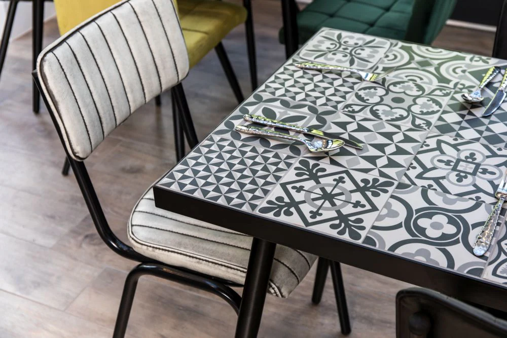 Ceramic Top Table With Metal Legs - Image 9