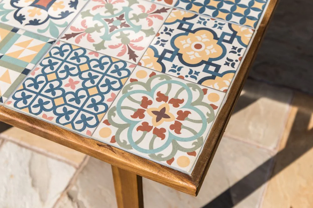 Ceramic Top Table with Wooden Legs - Image 38