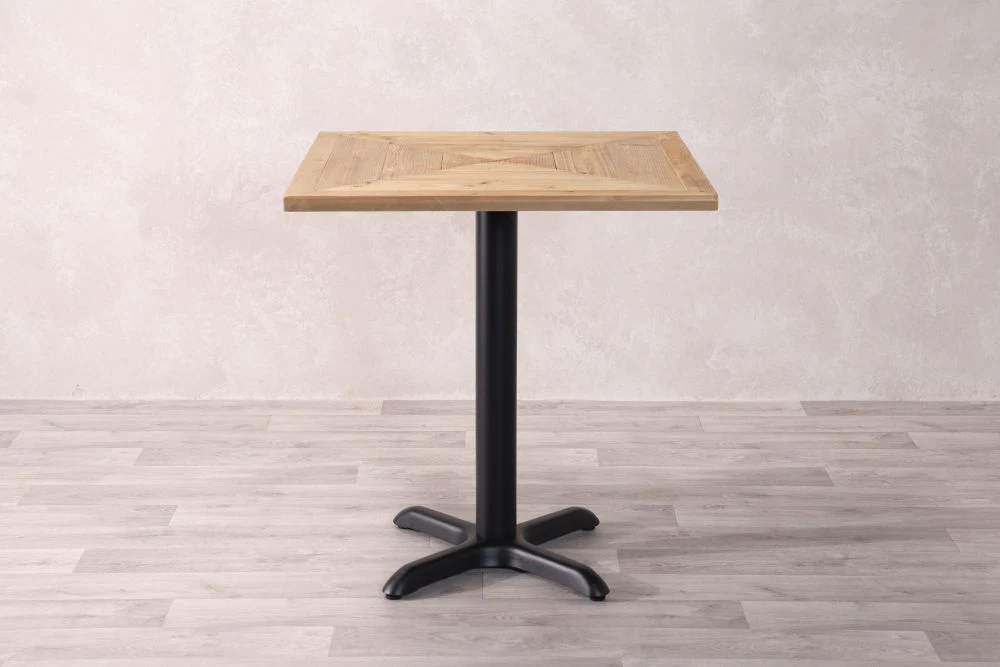 Chevron Reclaimed Pine Top Café Table Range - Image 4