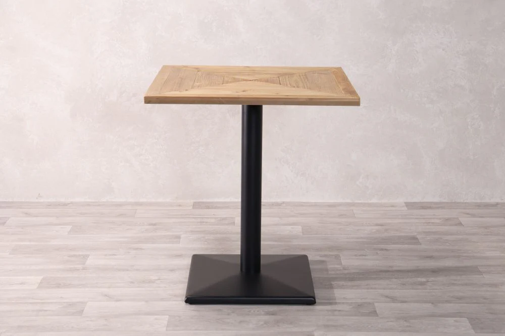 Chevron Reclaimed Pine Top Café Table Range - Image 8
