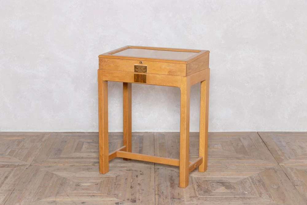 Collectors Display Solid English Oak Watch Cabinet