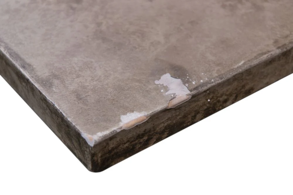 Concrete Look Dining Table with X-Frame Base Ex-Display Dining Table - SECONDS ITEM - Image 3