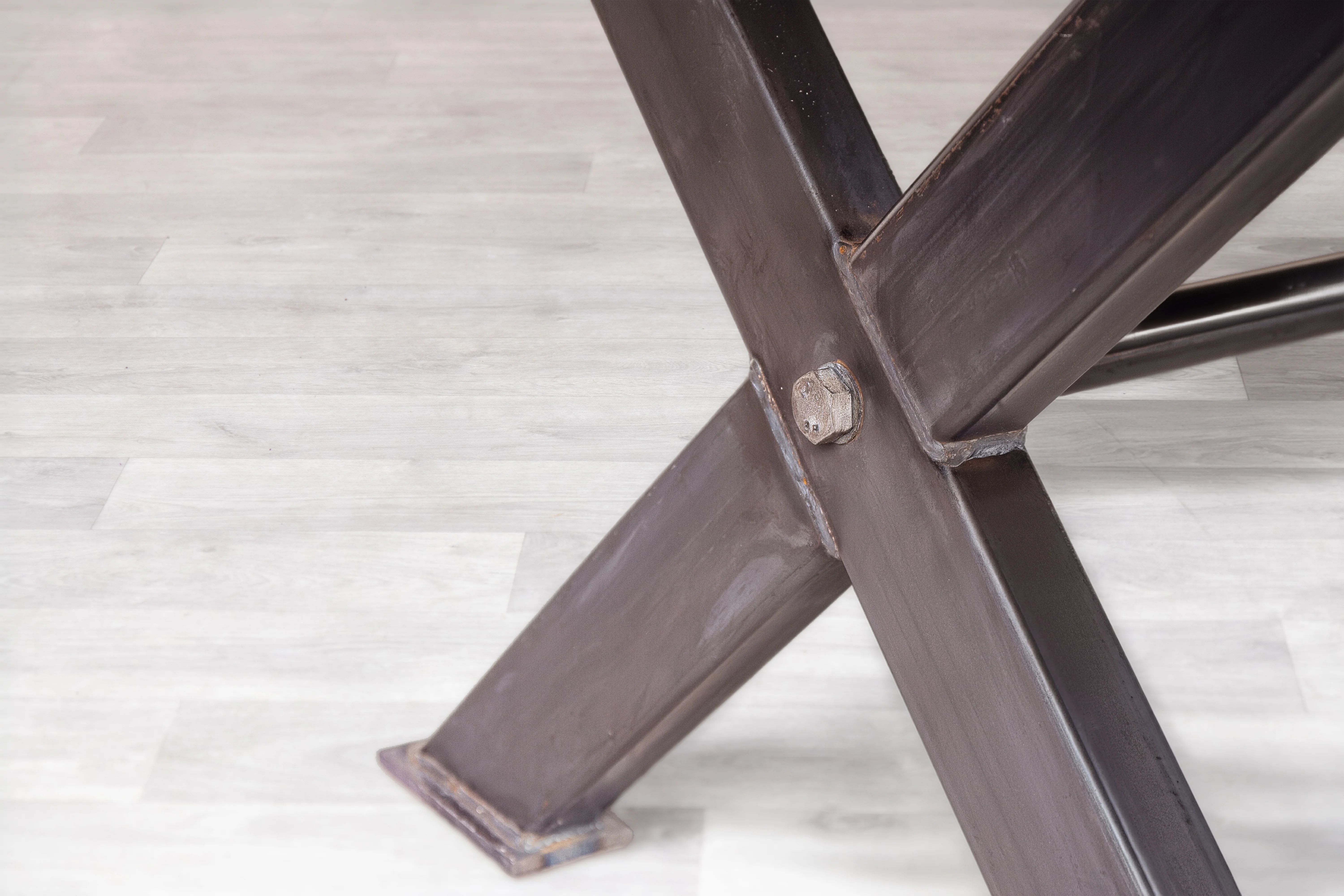 Concrete Look Top X-Frame Dining Table Range - Image 4