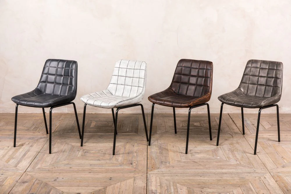 Carrera Contemporary Faux Leather Dining Chairs