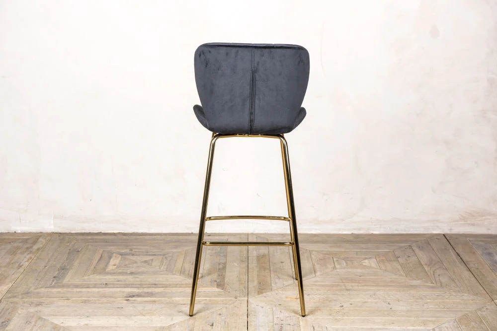 Pair of Lily Velvet Upholstered Bar Stools - Image 19