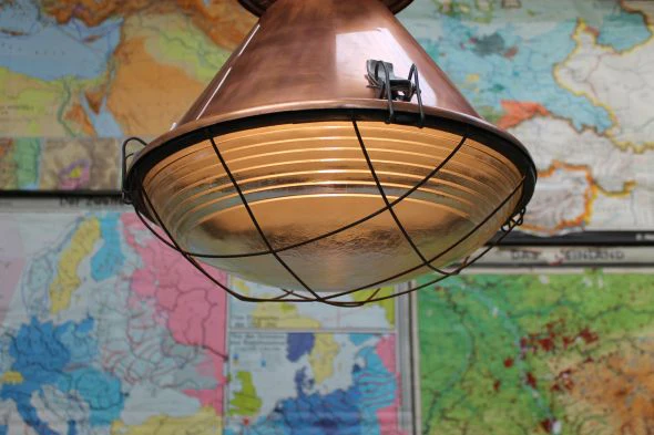 Large Industrial Copper Lights - Image 2