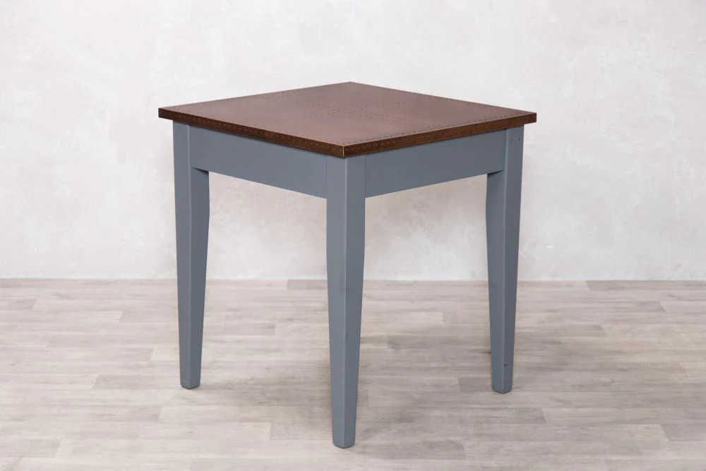 Copper Top Tapered Leg Small Dining Table - Image 3