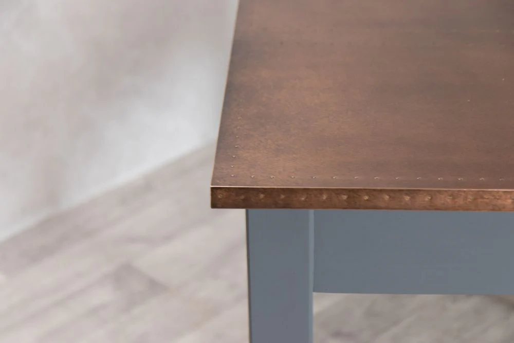 Copper Top Tapered Leg Small Dining Table - Image 5