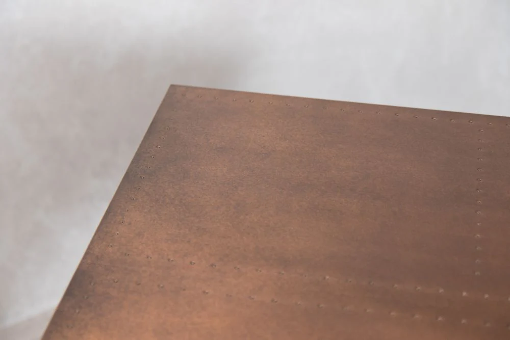 Copper Top Tapered Leg Small Dining Table - Image 6
