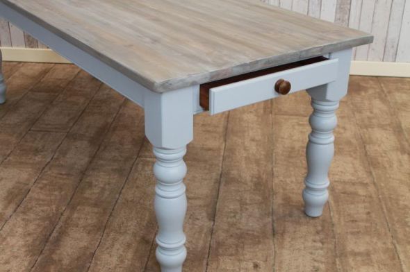 Winchcombe Bespoke Dining Table with Pine Top and Painted Base - Image 21