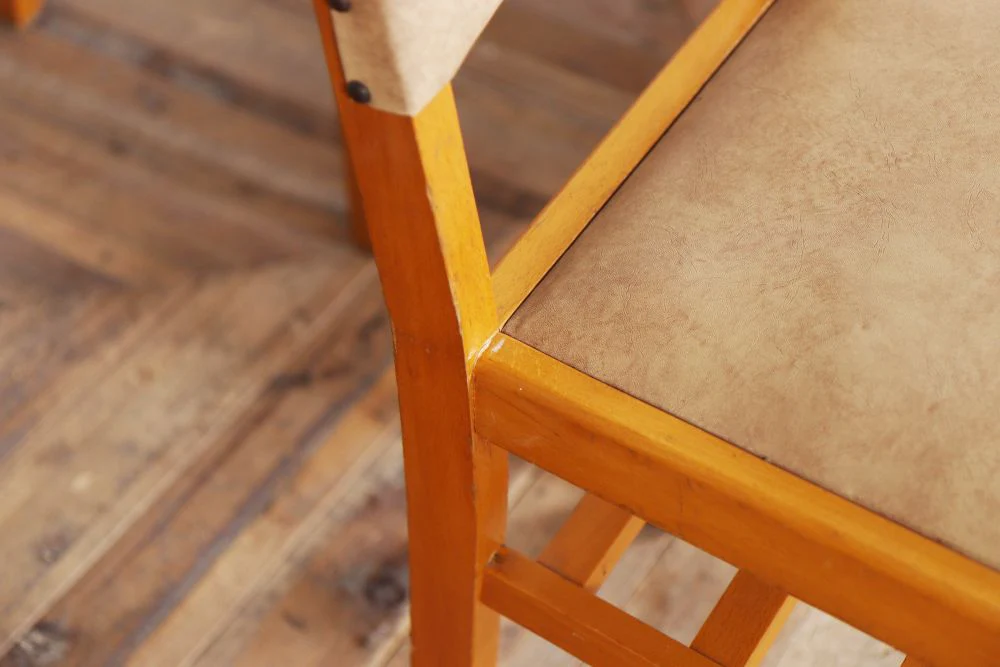 Cream Vintage Restaurant Chairs - Image 4
