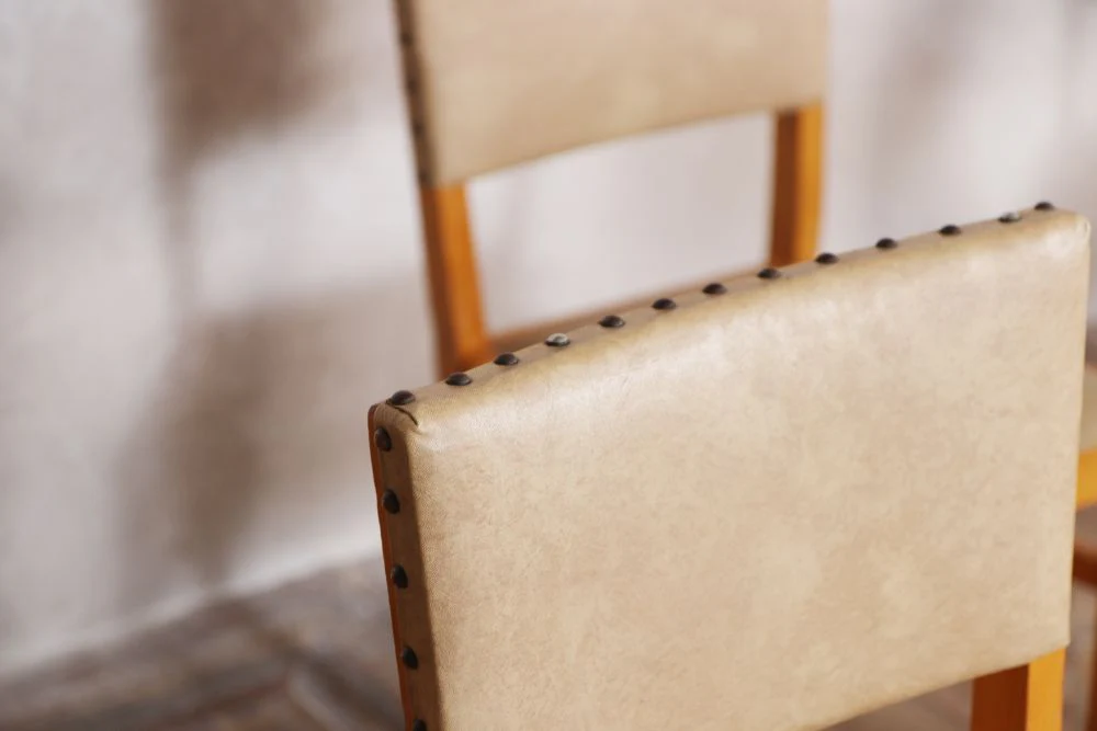 Cream Vintage Restaurant Chairs - Image 9