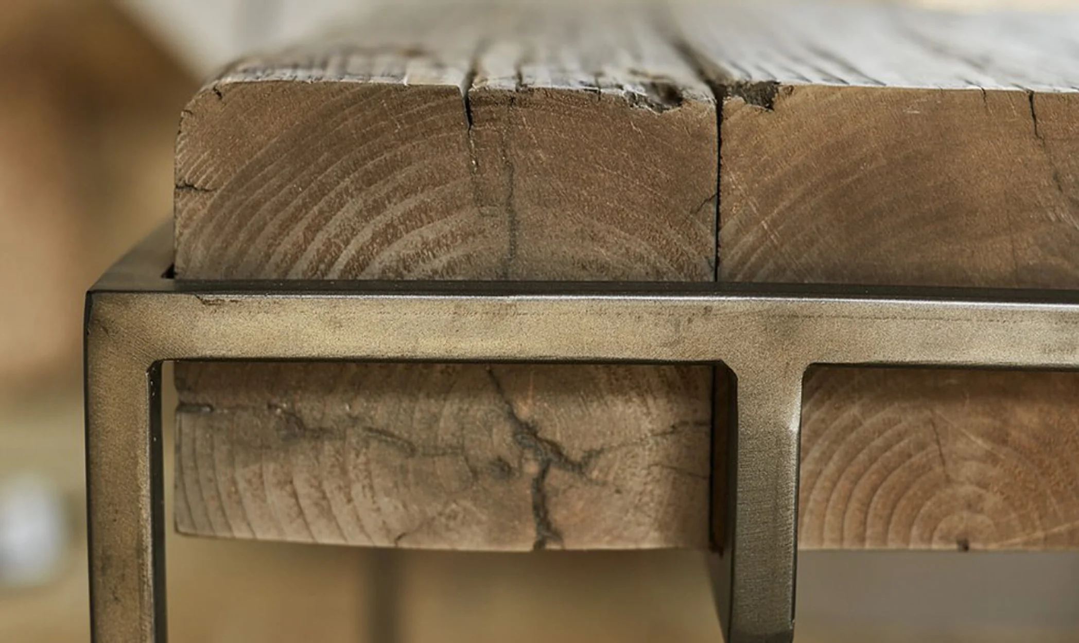 Cromwell Reclaimed Timber Coffee Table - Image 2