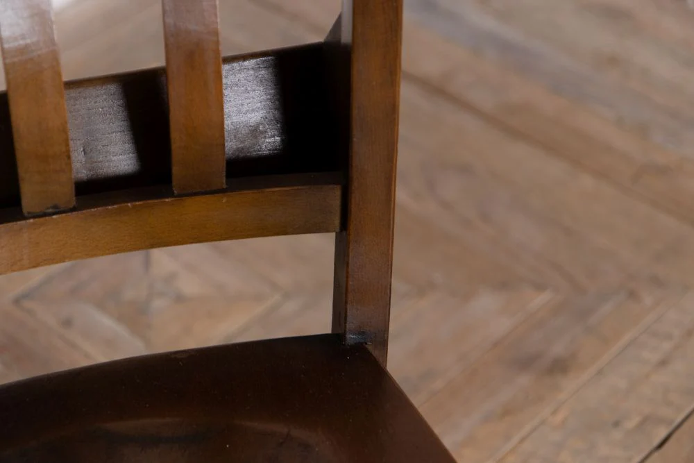 Dark Edwardian Chapel Chairs - Image 11