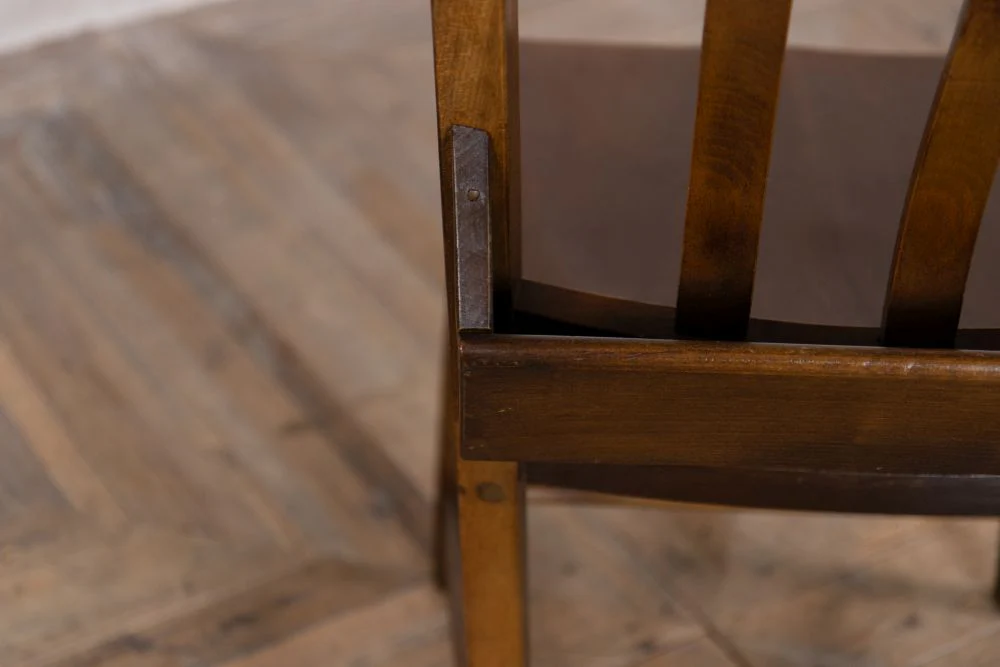 Dark Edwardian Chapel Chairs - Image 9