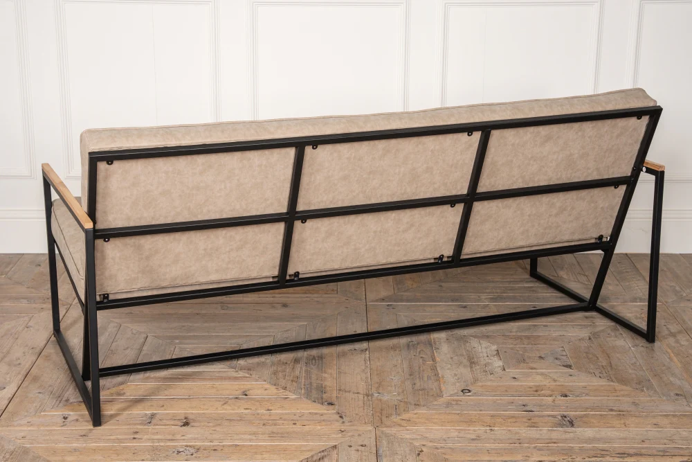 Denver Leather Look Sofa Cashmere - Image 5