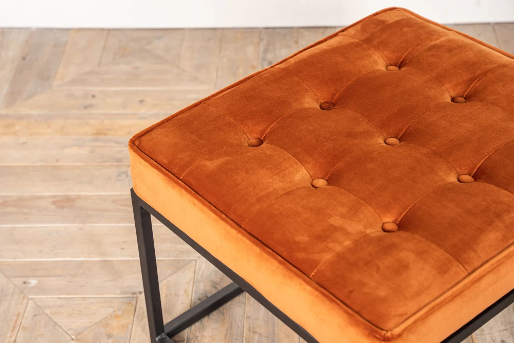 Denver Velvet Footstool - Image 2