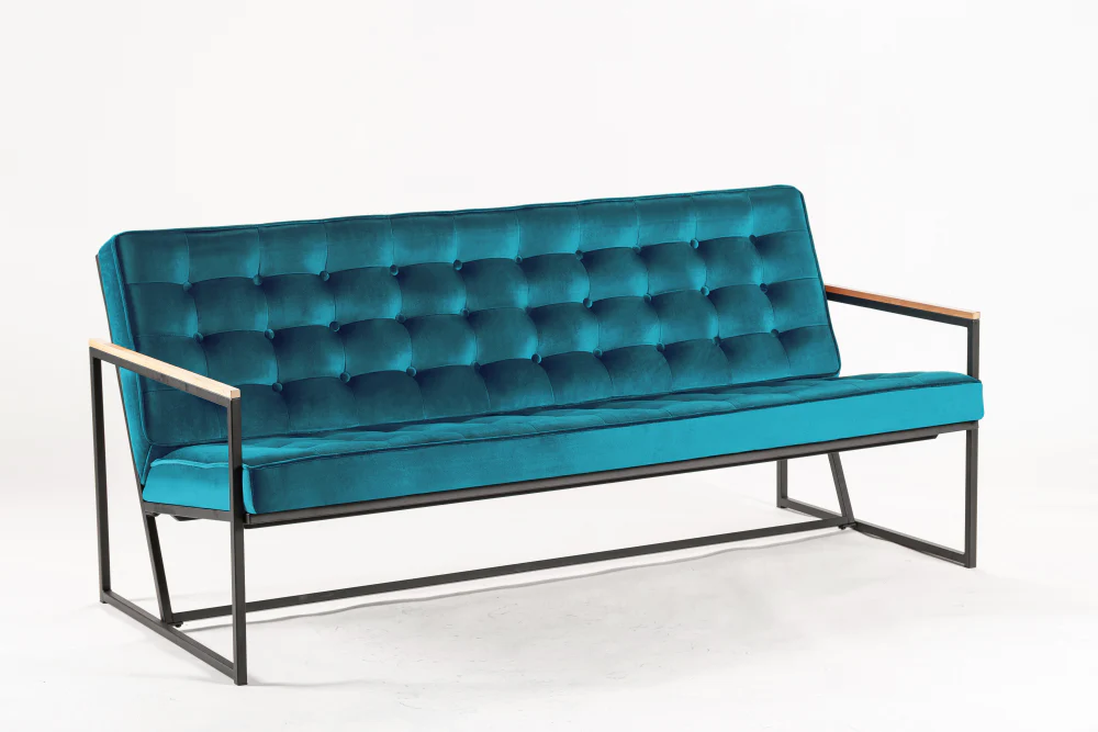 Denver Velvet Sofa Teal - Image 2