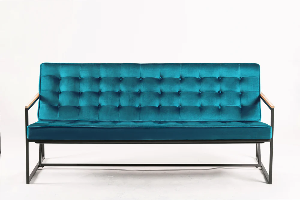 Denver Velvet Sofa Teal - Image 3