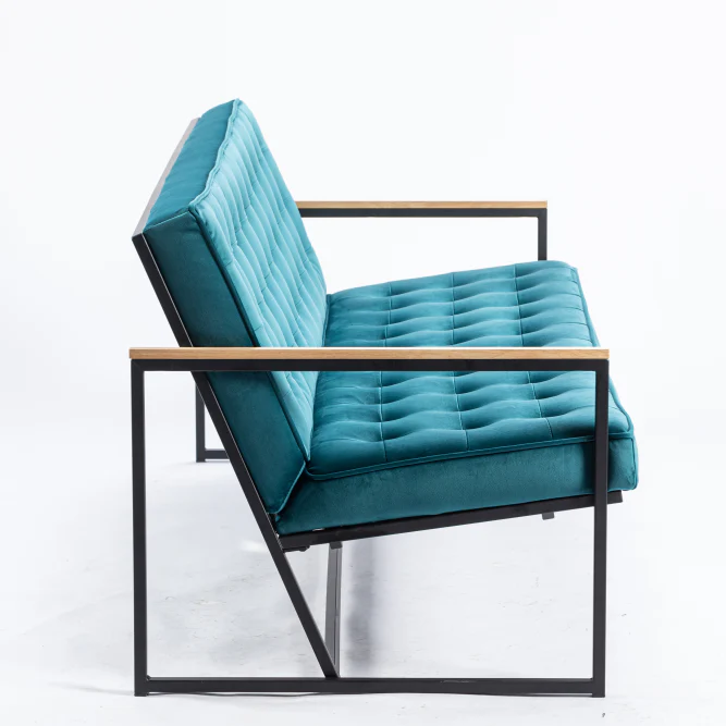 Denver Velvet Sofa Teal - Image 4