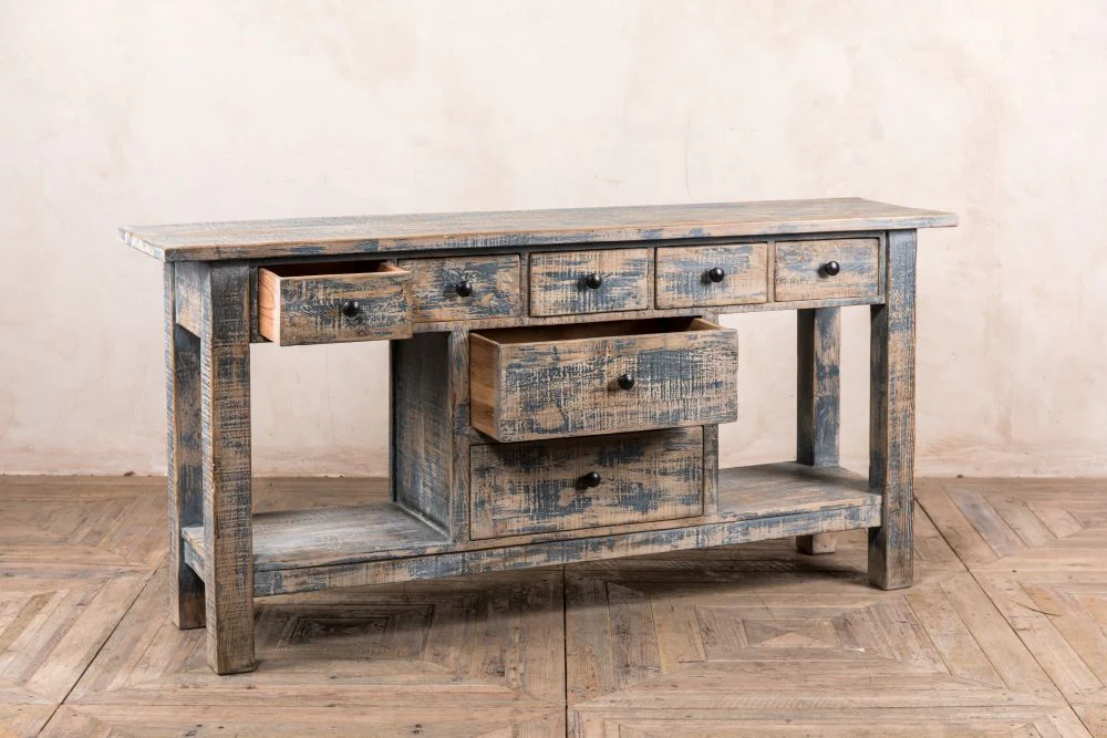Distressed Blue Sideboard - Image 2