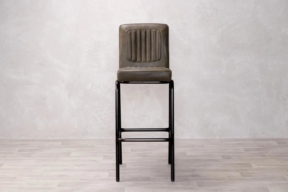 Jenson Distressed Leather Bar Stools - Image 14