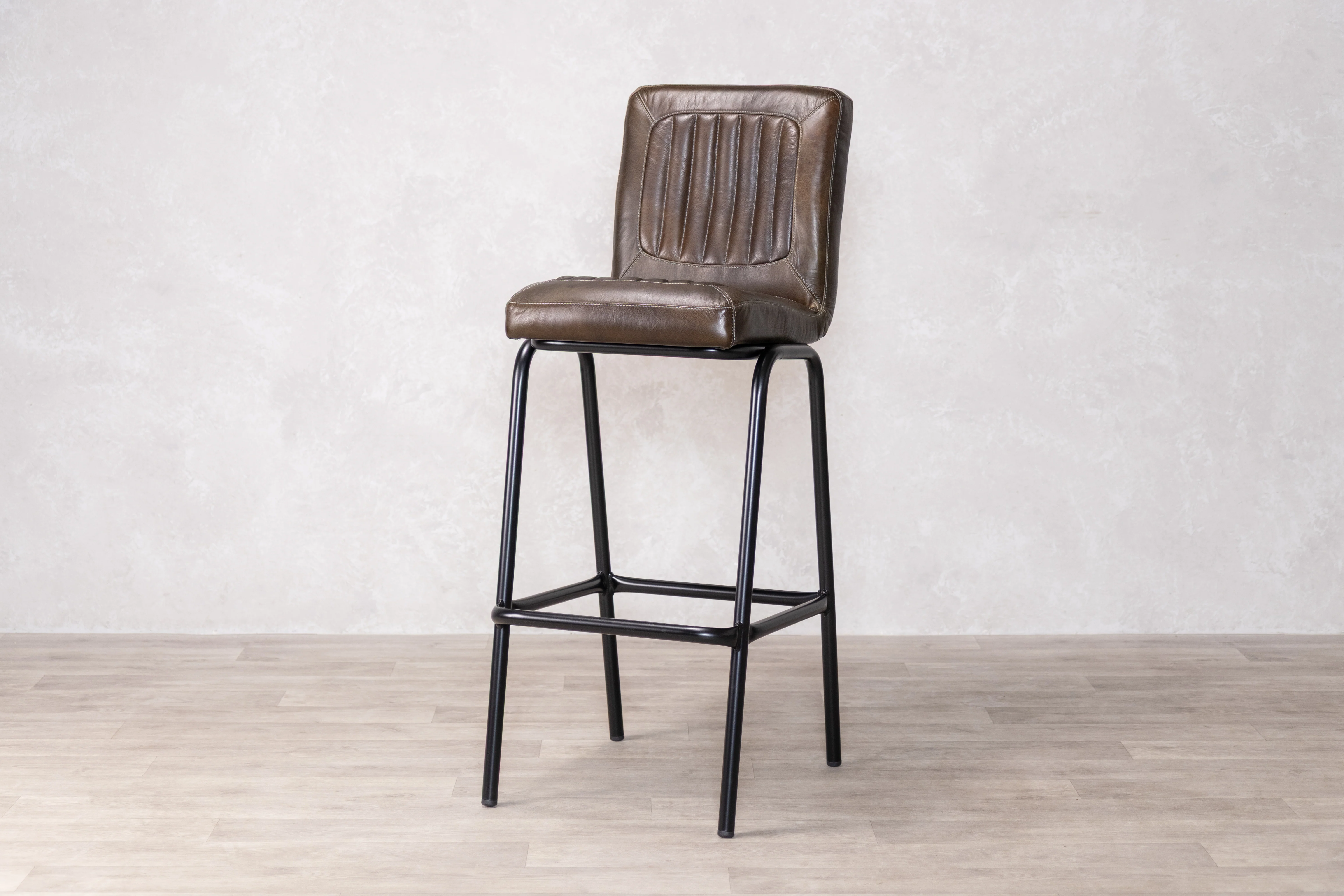 Jenson Distressed Leather Bar Stools - Image 35