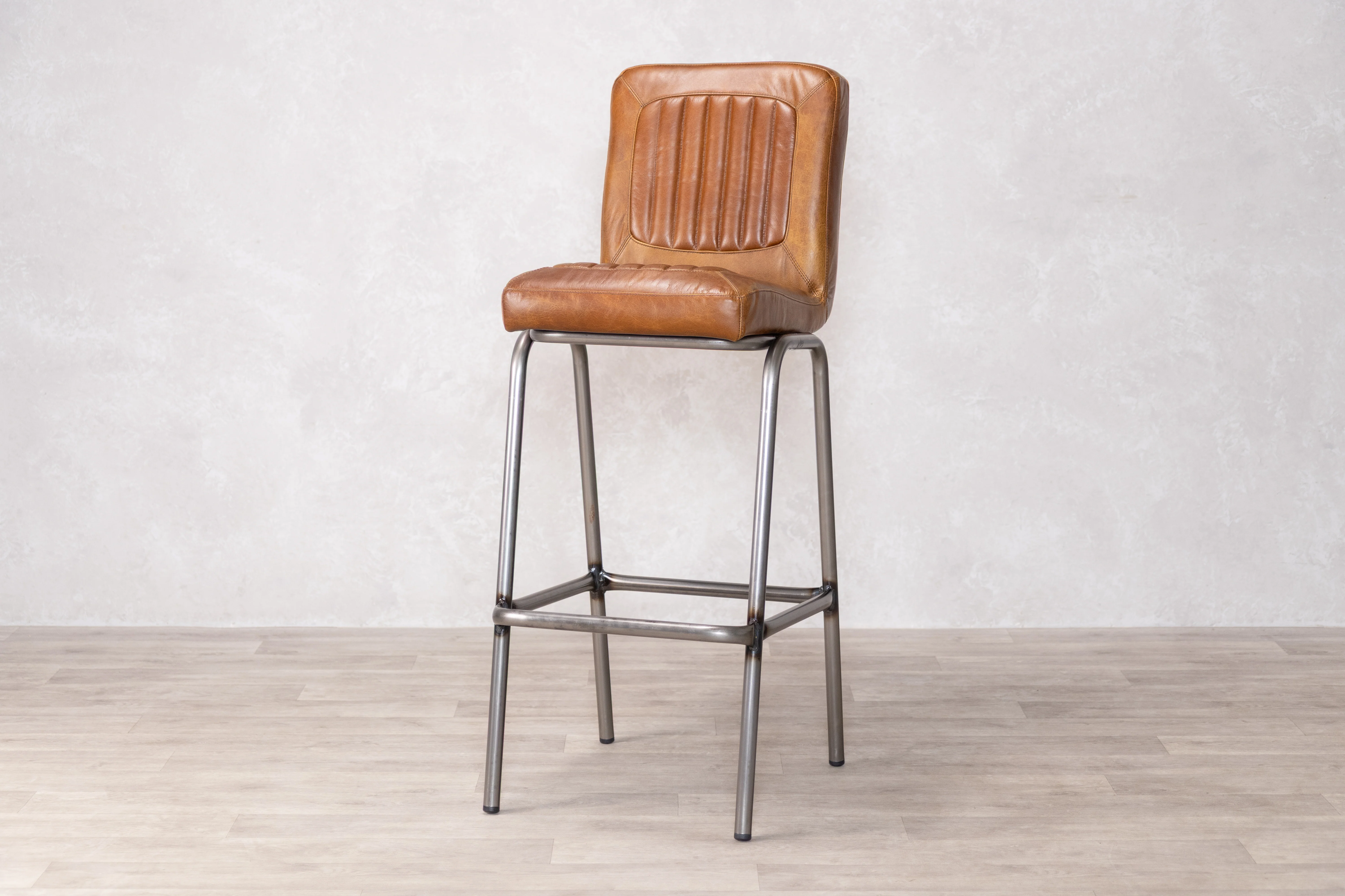 Jenson Distressed Leather Bar Stools - Image 46