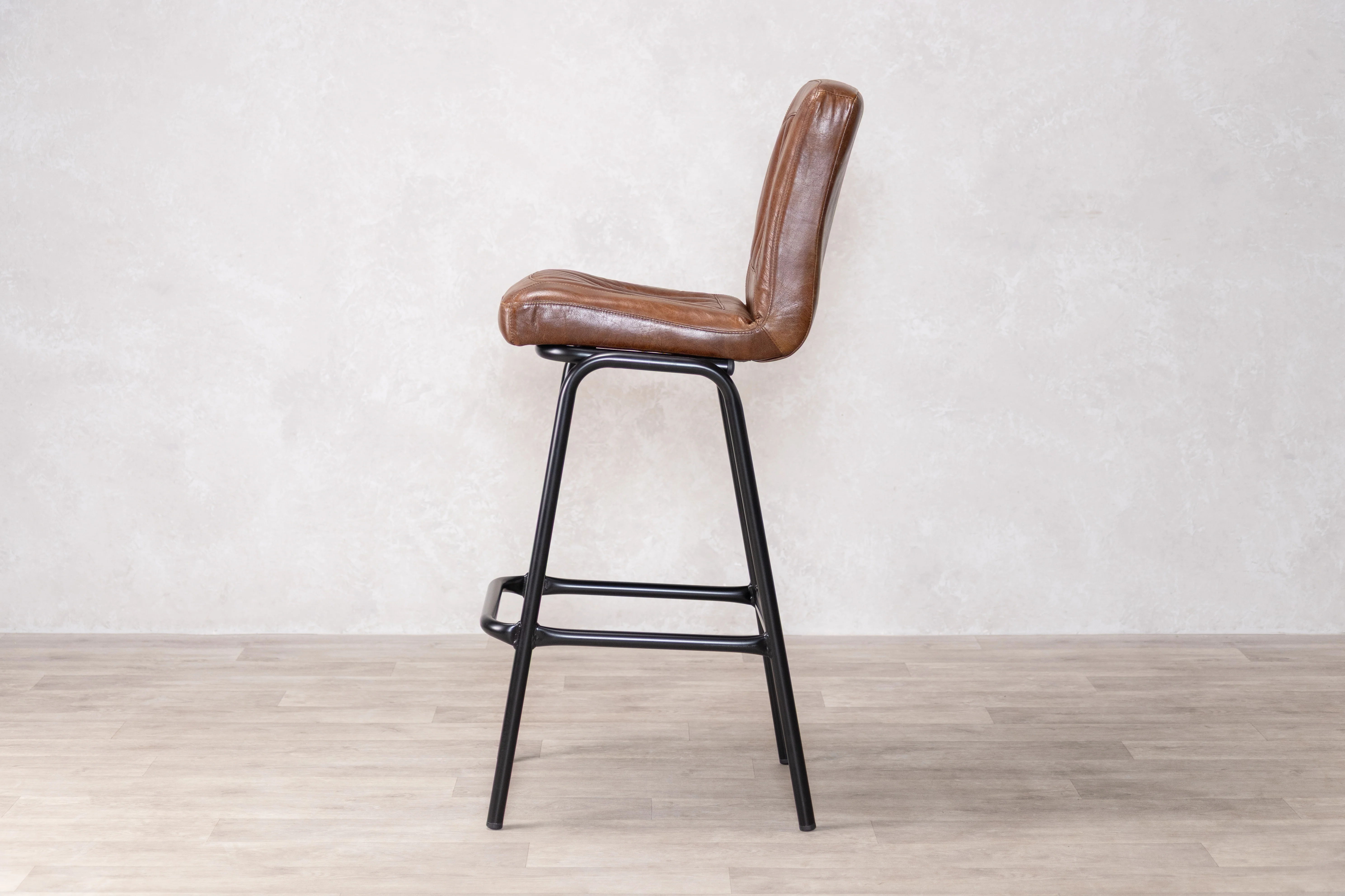 Jenson Distressed Leather Bar Stools - Image 71