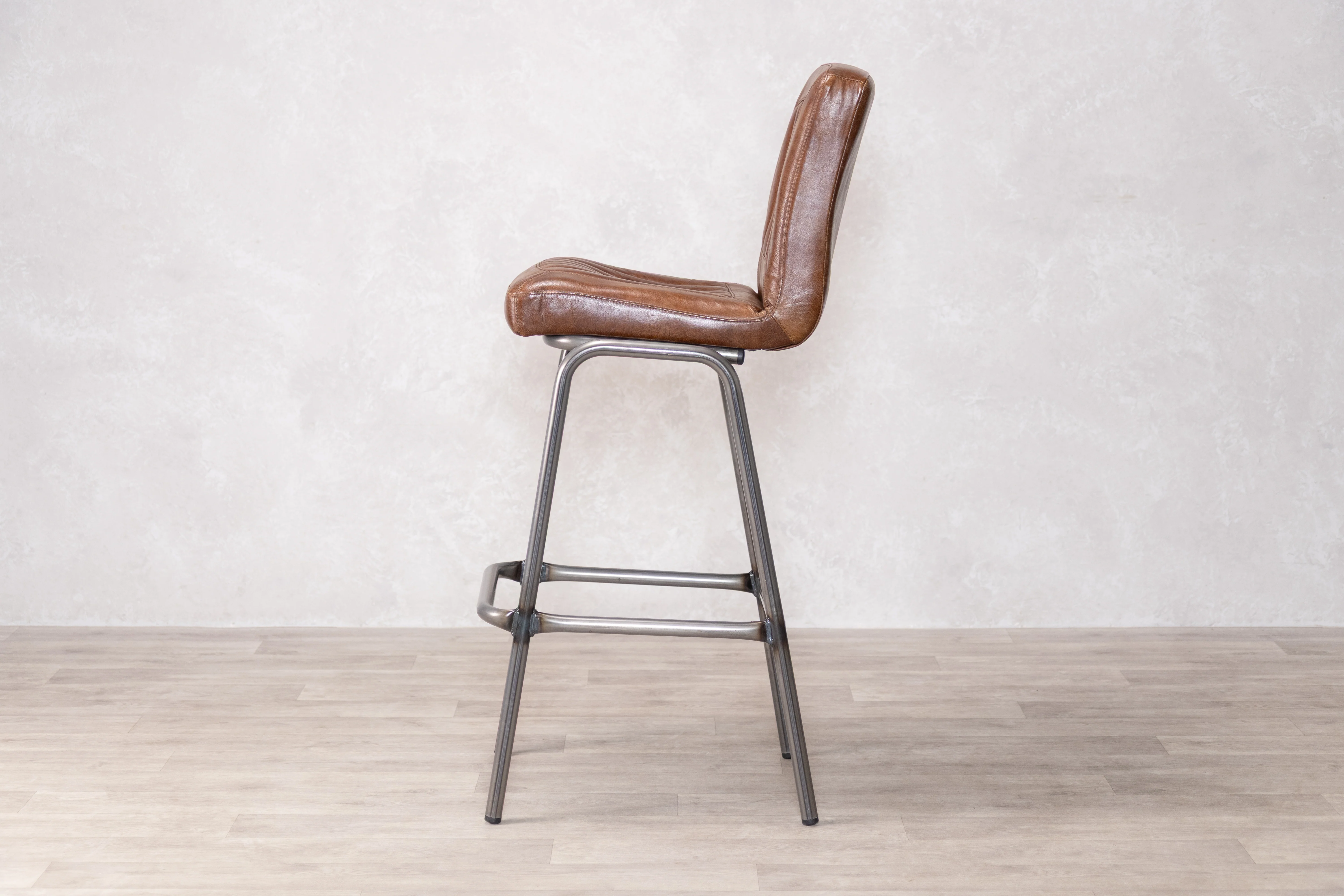 Jenson Distressed Leather Bar Stools - Image 85