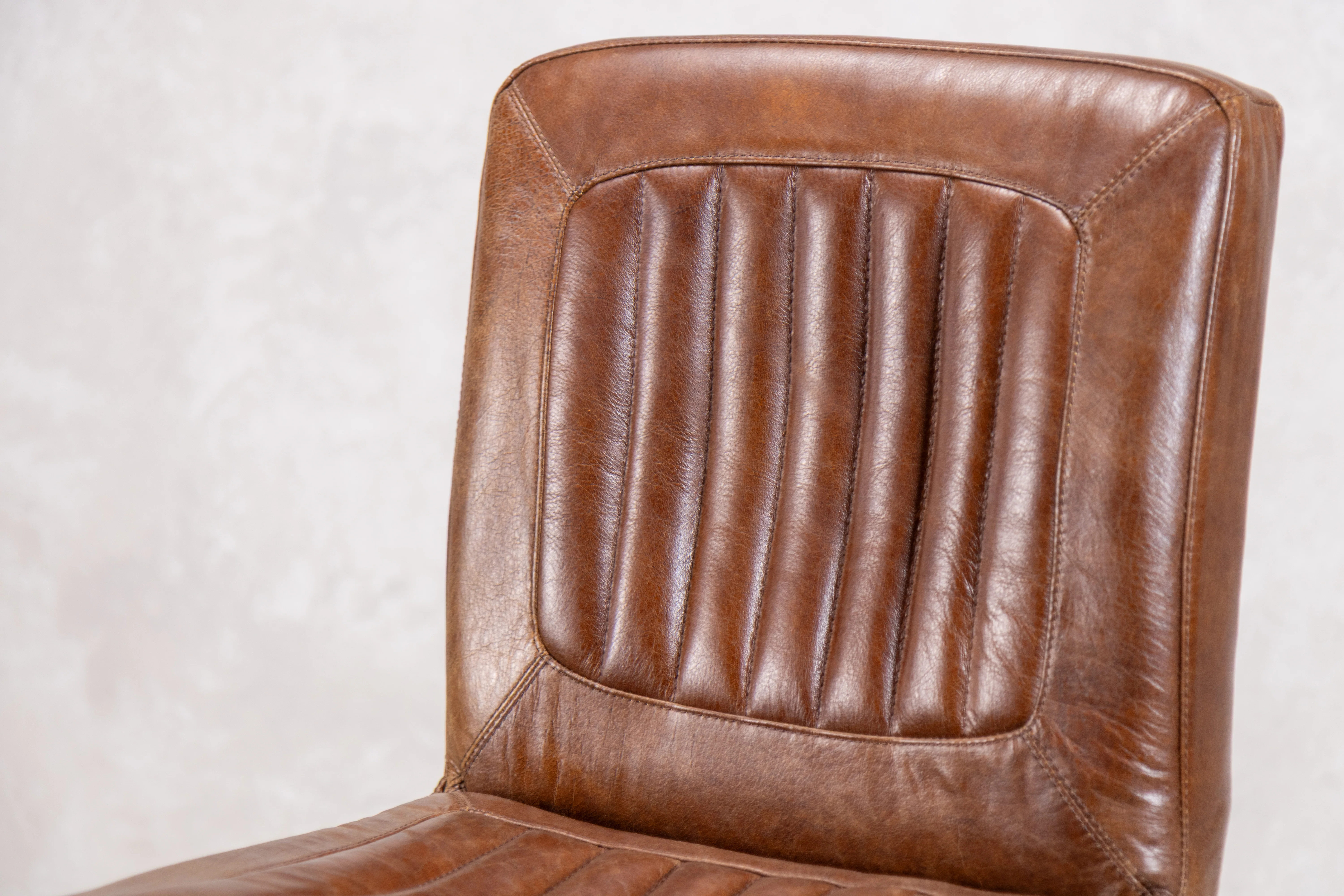 Jenson Distressed Leather Bar Stools - Image 86