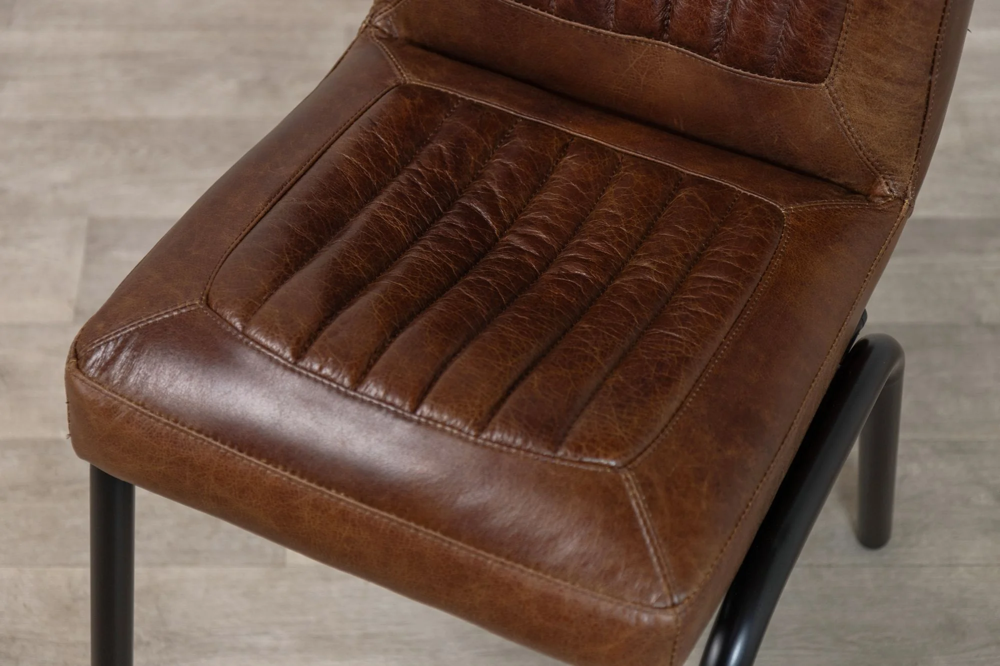 Jenson Distressed Leather Dining Chairs - Image 19