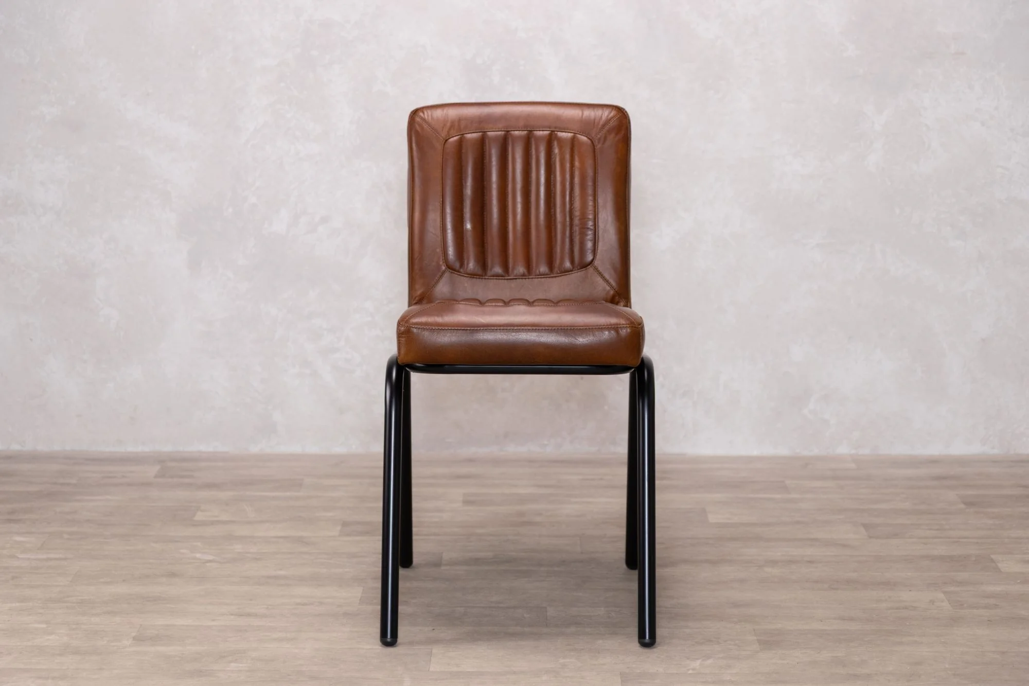 Jenson Distressed Leather Dining Chairs - Image 9