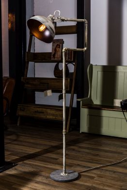 Distressed Metal Floor Lamp