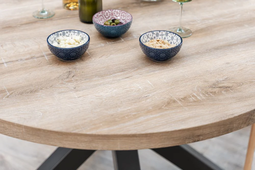 Dorset Round Dining Table - Grey Frame - Image 13
