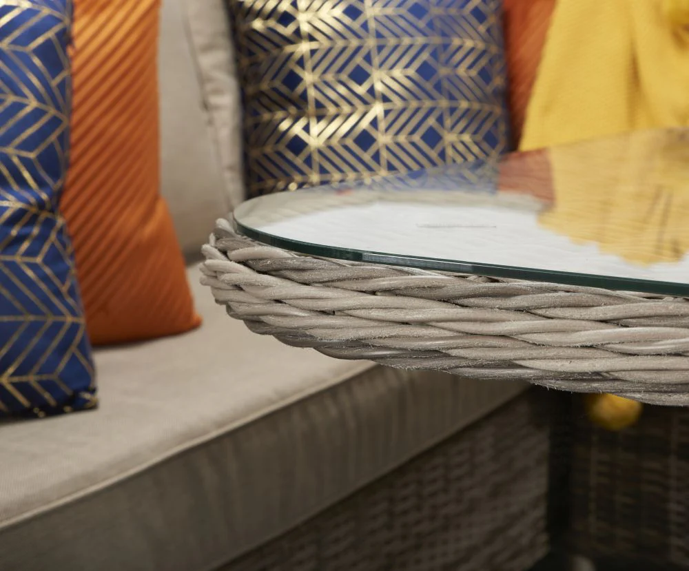Drakeford Patio Corner Sofa with Dining Table Set - Image 11