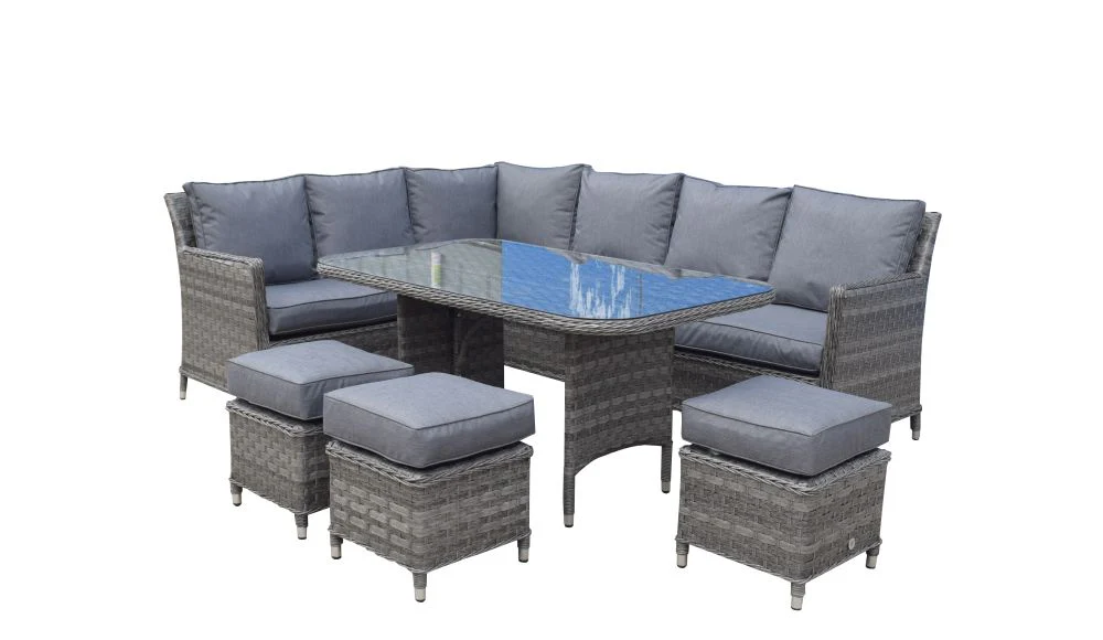 Drakeford Patio Corner Sofa with Dining Table Set - Image 8