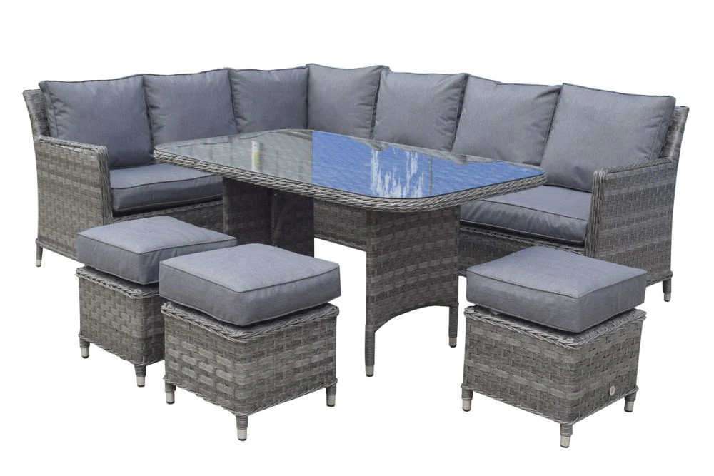 Drakeford Patio Corner Sofa with Dining Table Set - Image 9