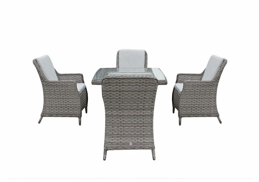 Drakeford Square Dining Table and 4 Chairs - Grey - Image 2
