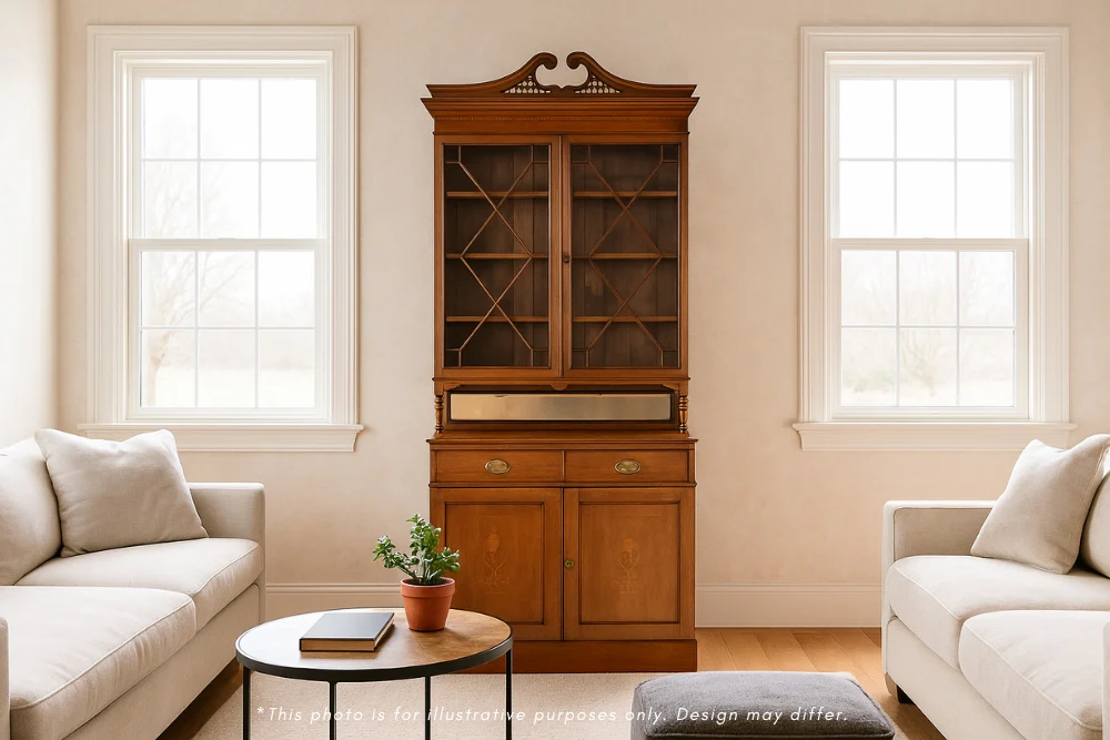 Edwardian Antique Sheraton Revival Style Bookcase - Image 2