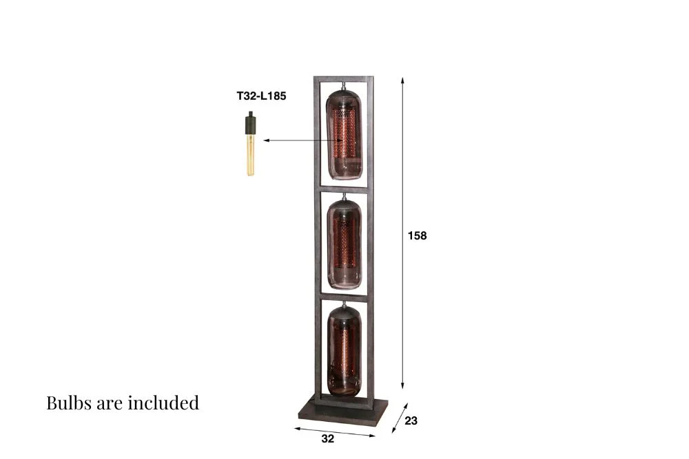 Ember Smoke Glass Floor Lamp - Image 5
