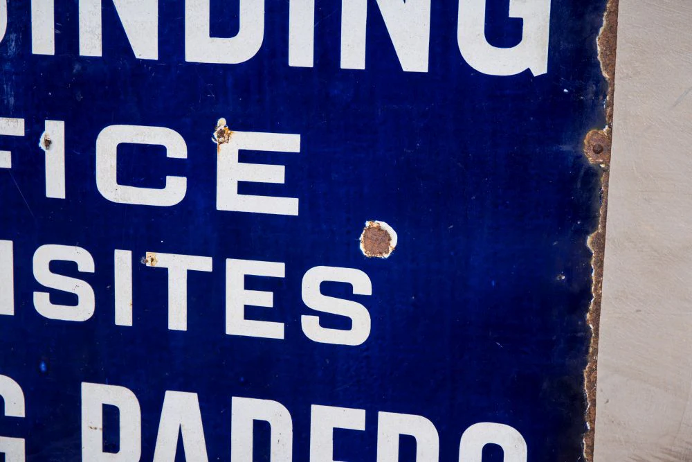 Vintage Enamel Mason's Printing Sign - Image 4